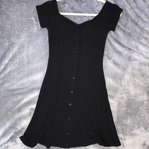 Off the shoulder black dress